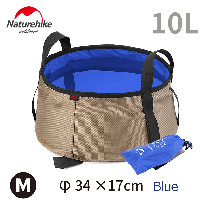 10L Blue NatureHike NH18L010-P складной умывальник ведро умывальник Кемпинг воды горшок мешок контейнер для автомобиля Рыбалка - Цвет: 10L Blue