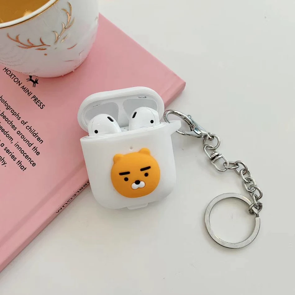 844B 3D Bluetooth беспроводной чехол для наушников с кошкой для AirPods, силиконовый защитный чехол, аксессуары для Apple Air pods, зарядная коробка - Цвет: 844B