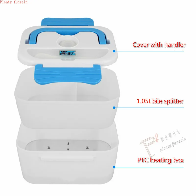 Портативный пластиковый Ланч бокс с электроподогревом 220 л 40 Вт|Коробки для