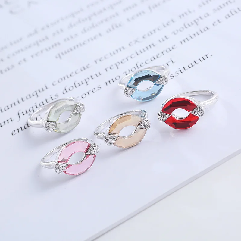 

Модное изысканное кольцо стразы с инкрустированным бриллиантом разноцветными кристаллами для женщин специальные подарки ювелирные издел...