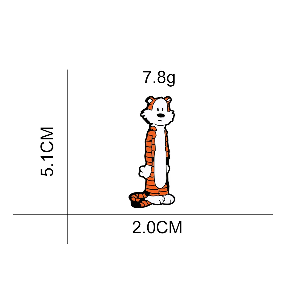 Металлические эмалированные булавки и броши с мультяшным тигром модные значки