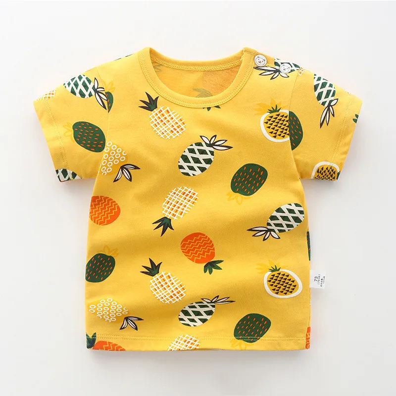 

Girls Boys T Shirt Cartoon Animals Print Summer Children Cotton New Style Tops Short Sleeve Kids Tees