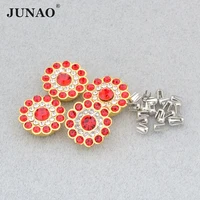 junao 14mm red flower beads pearl rivet setting machine manual punching fixing tools buttons for hat shoes clothes diy crafts