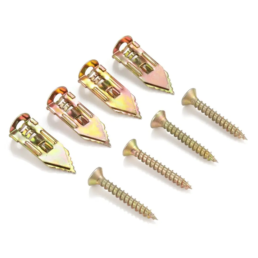 200PCS Hammer in Metal Drywall Anchors 10x30mm with Self Tapping Screws Kit Drilling Plasterboard Wall Fixing Plug | Обустройство