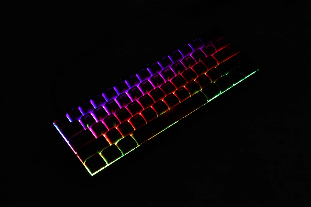 bm60rgb bm60 poker rgb 60% gh60 hot swappable Custom Mechanical Keyboard PCB program qmk full rgb switch underglow type c images - 6