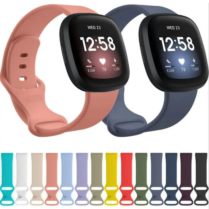 Силиконовый ремешок для Fitbit Versa 3 версия A4 Смарт-часы двойной-Buck