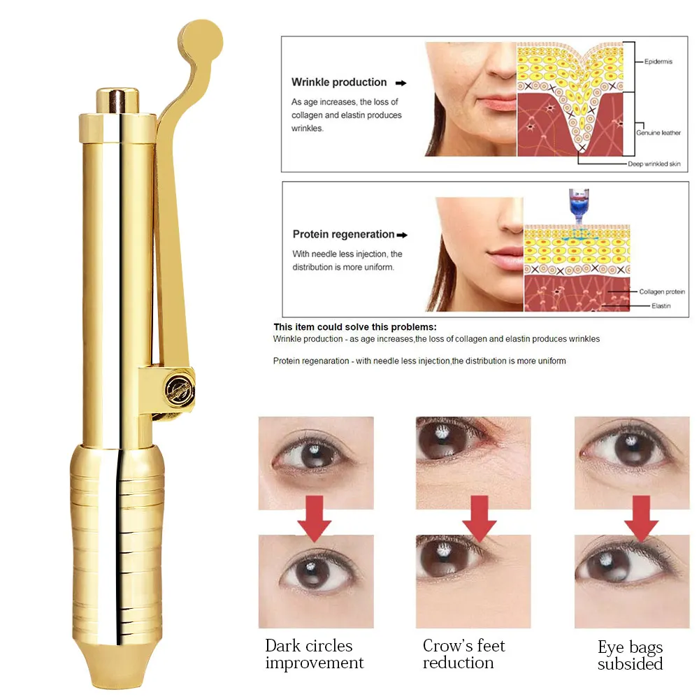 Инъекция губ гиалуроновая ручка Массаж пульверизатор Ручка Комплект Анти