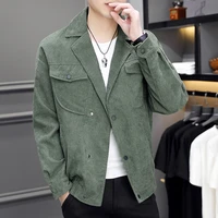 corduroy jacket jacket spring and autumn small suit overalls top youth 2022 new baseball jacket s 3xl