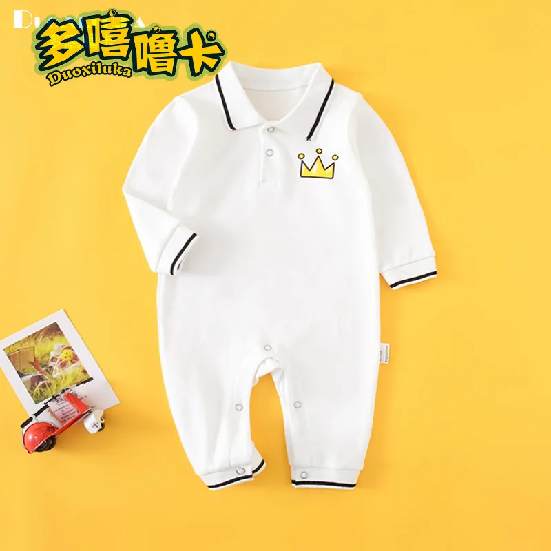 Новый Модный комбинезон для новорожденных мальчиков и девочек с длинными