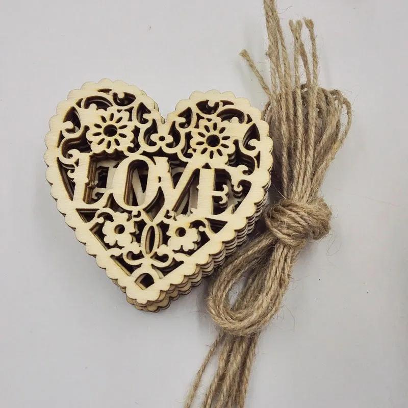 20 шт./лот сердце экологическая зеленая полые буквы любовь индивидуальность