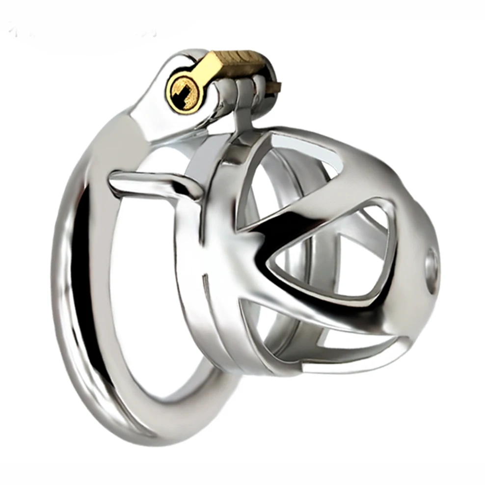 Мужская клетка верности FAAK из нержавеющей стали с кольцом против линяния