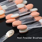 Аппликатор для маникюра GL194, 10 шт., одноразовые двухсторонние кисточки для нанесения пудры и зеркала для ногтей, аксессуары для мягкая губка для макияжа, GL194