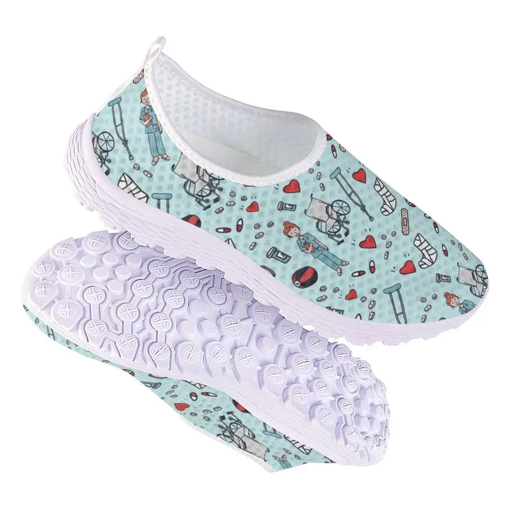 FORUDESIGNS/с рисунком Премиум эскиз физио женская обувь для медсестры Сезон