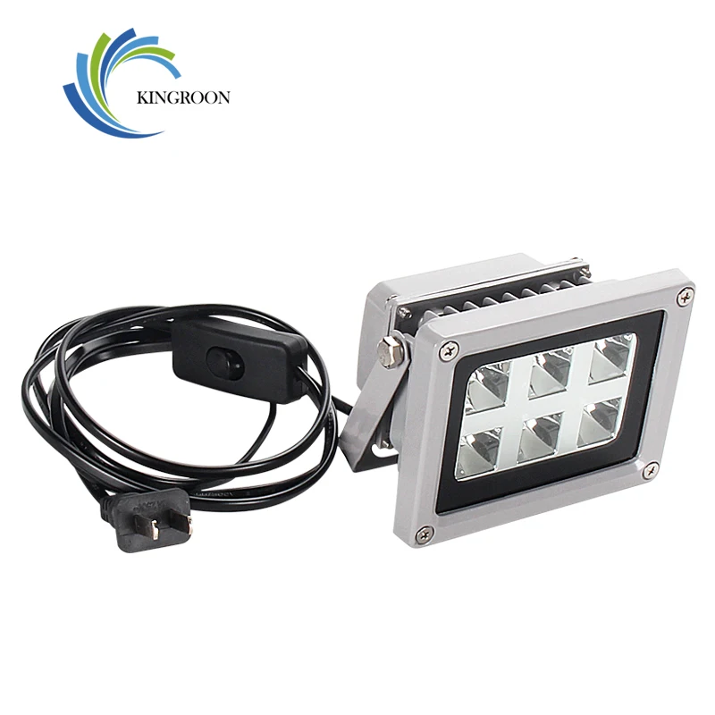 kingroon 110 260v 405nm uv led resin curing light lamp for sla dlp 3d printer photosensitive accessories free global shipping