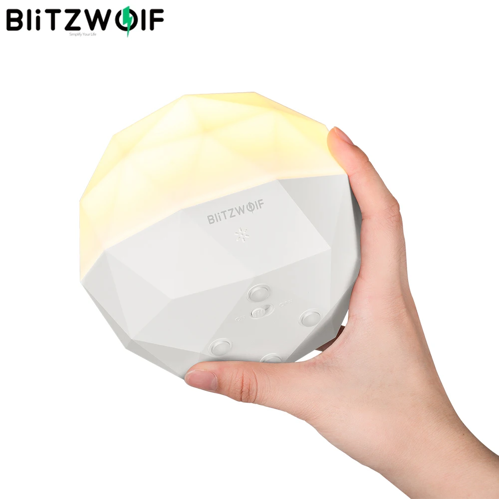 BlitzWolf BW LT19 3000K Алмазный сенсорный датчик окружающей среды ночсветильник