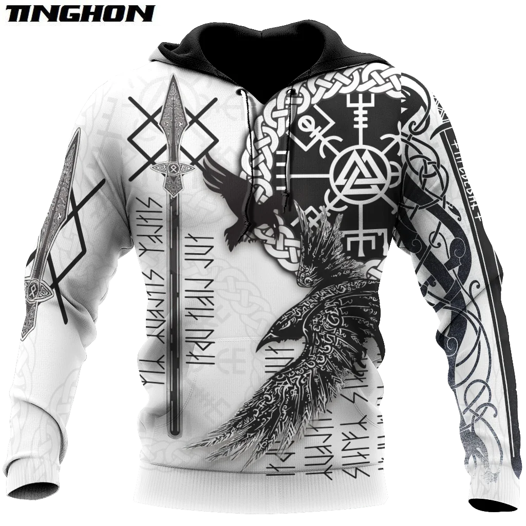 

Viking symbol Raven Tattoo 3D full Printing Autumn Men Hoodie Unisex Luxury Hooded Sweatshirt Casual Jacket Tracksuits XY54