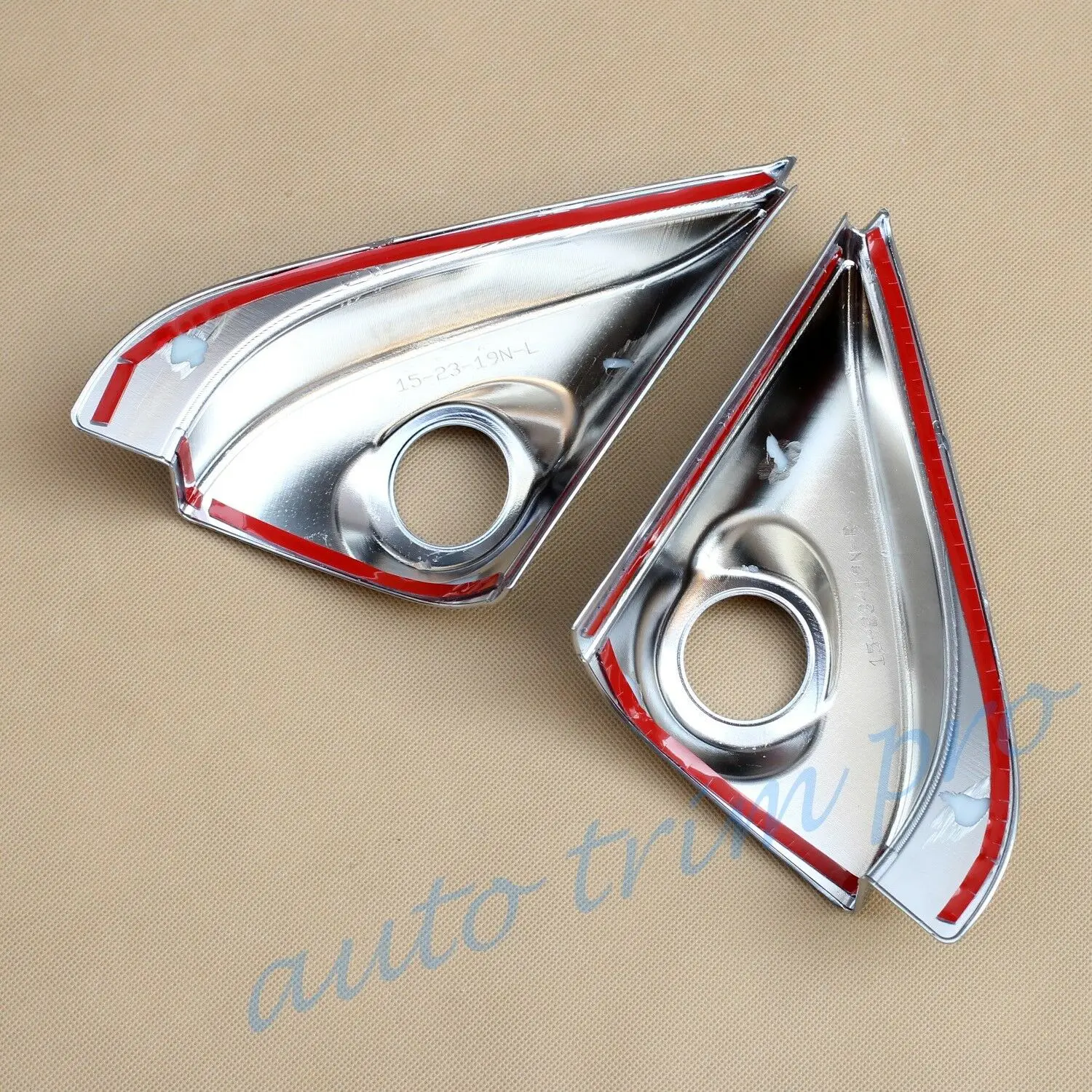 Хром Передняя столб двери Динамик Крышка отделки пригодный для Mitsubishi Outlander