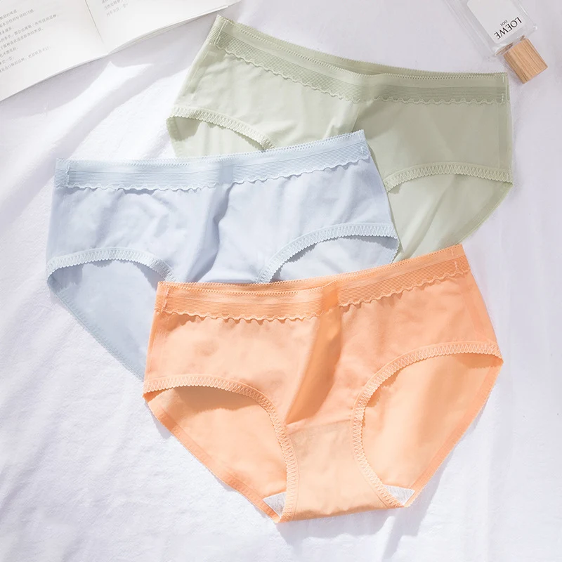 Женские модные оранжевые хлопковые трусики Wasteheart со средней талией нижнее белье