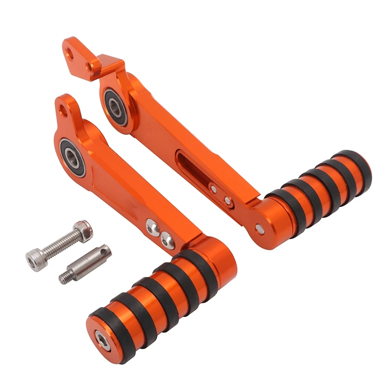 

For KTM Duke 250 390 2017-2020 in Orange CNC ALUMINUM Foot Brake Gear Shift Pedal Lever Adjustable Compatible