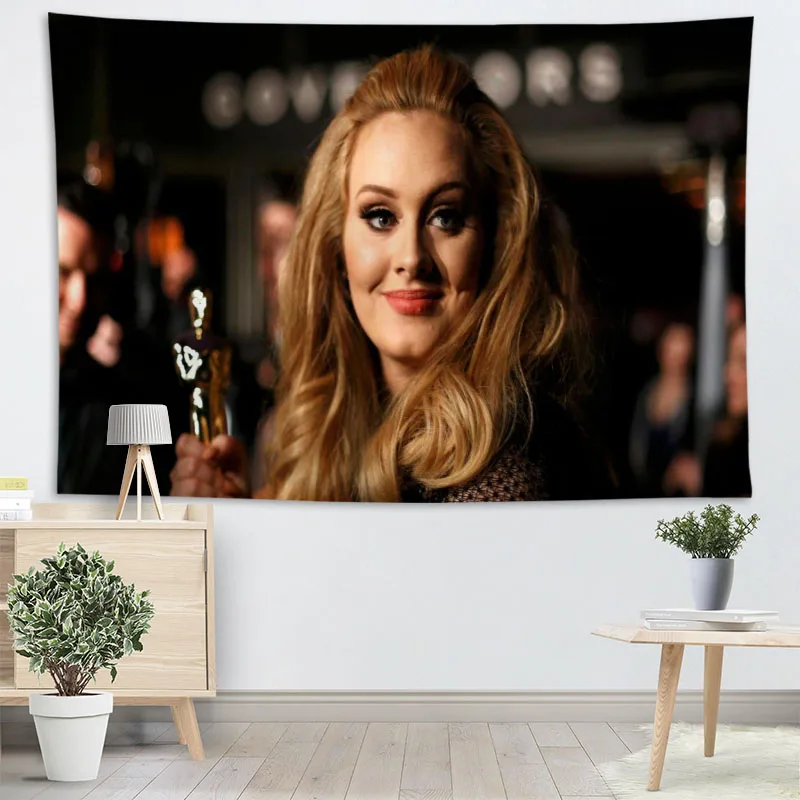

Новый гобелен Adele Singer, настенный Декор для дома, модный красочный декор, печатный гобелен, ковер для спальни, простыни 2,25
