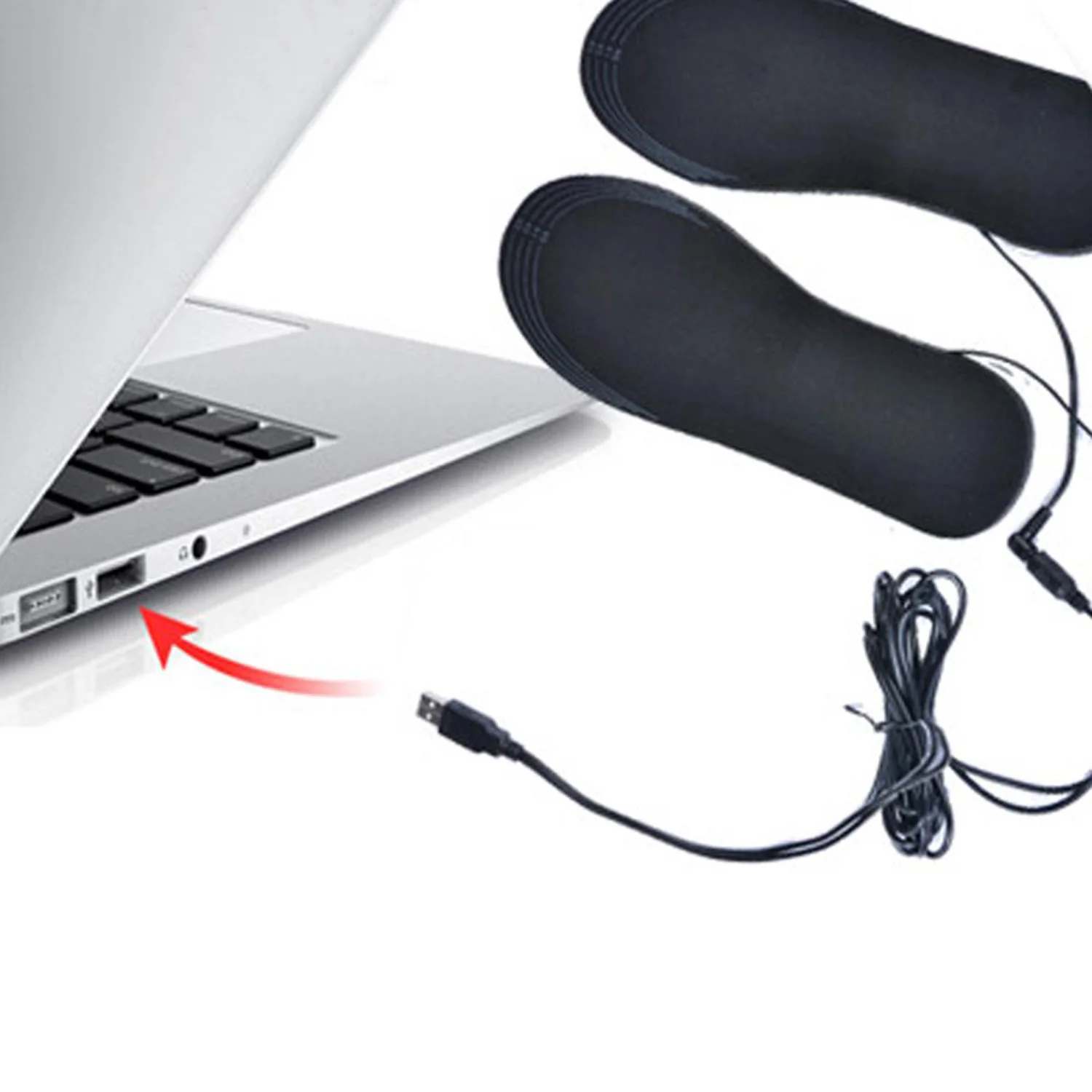 USB стельки для обуви с подогревом электрическая грелка ног теплые носочки зимние