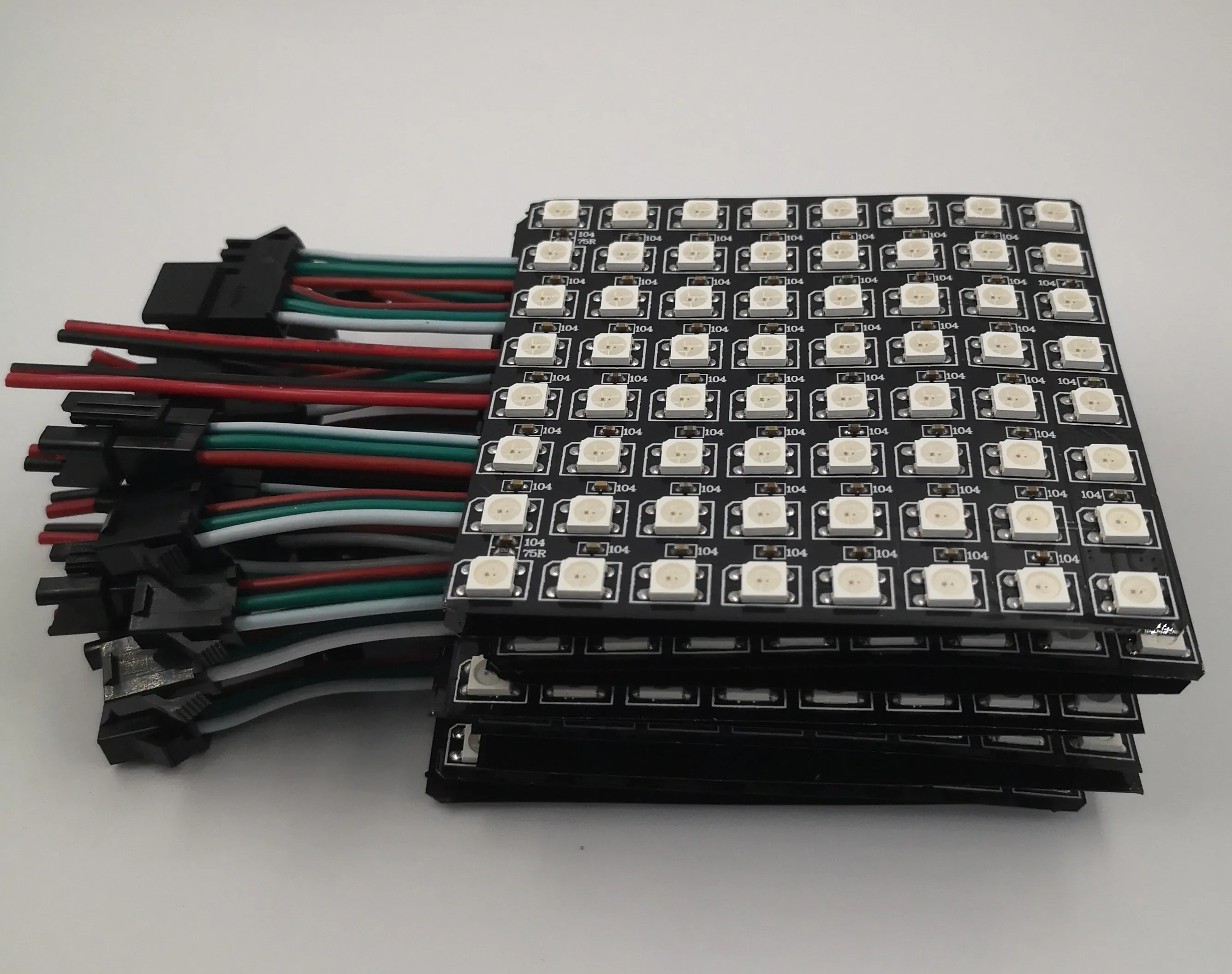 Гибкая Пиксельная панель WS2812B 5050 RGB SMD DC5V 8x8 16x16 8x32 люмен матричный экран WS2812 IC светодиодный модуль индивидуально адресуемый