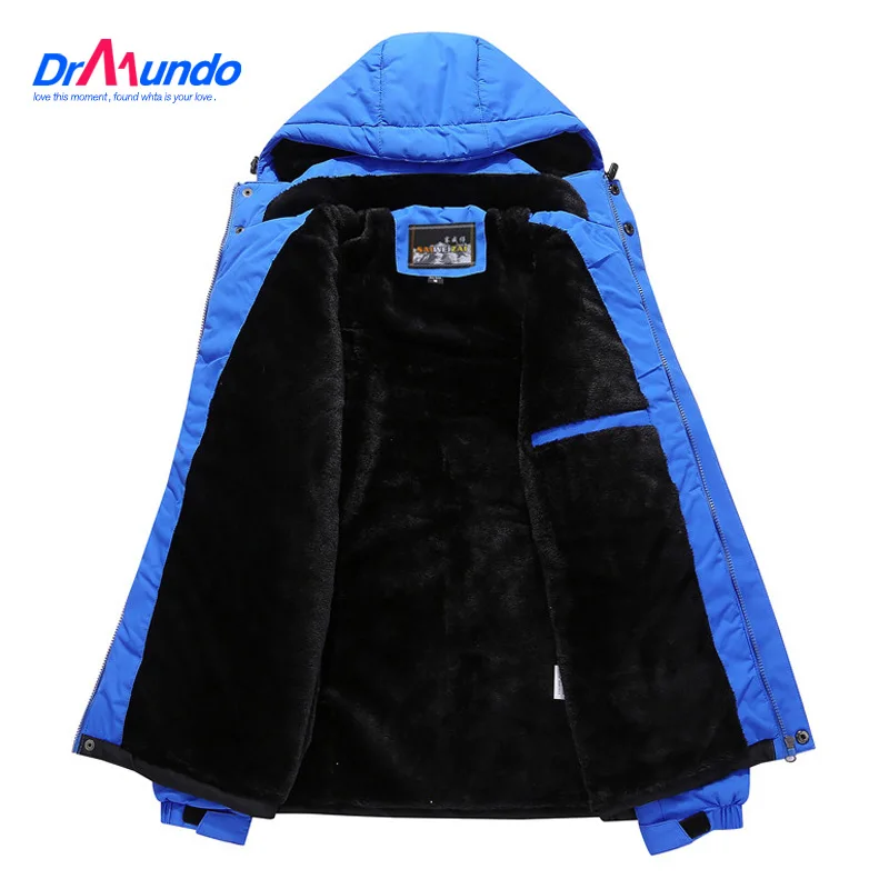 Мужская лыжная куртка размера плюс водонепроницаемая утепленная Feece для катания