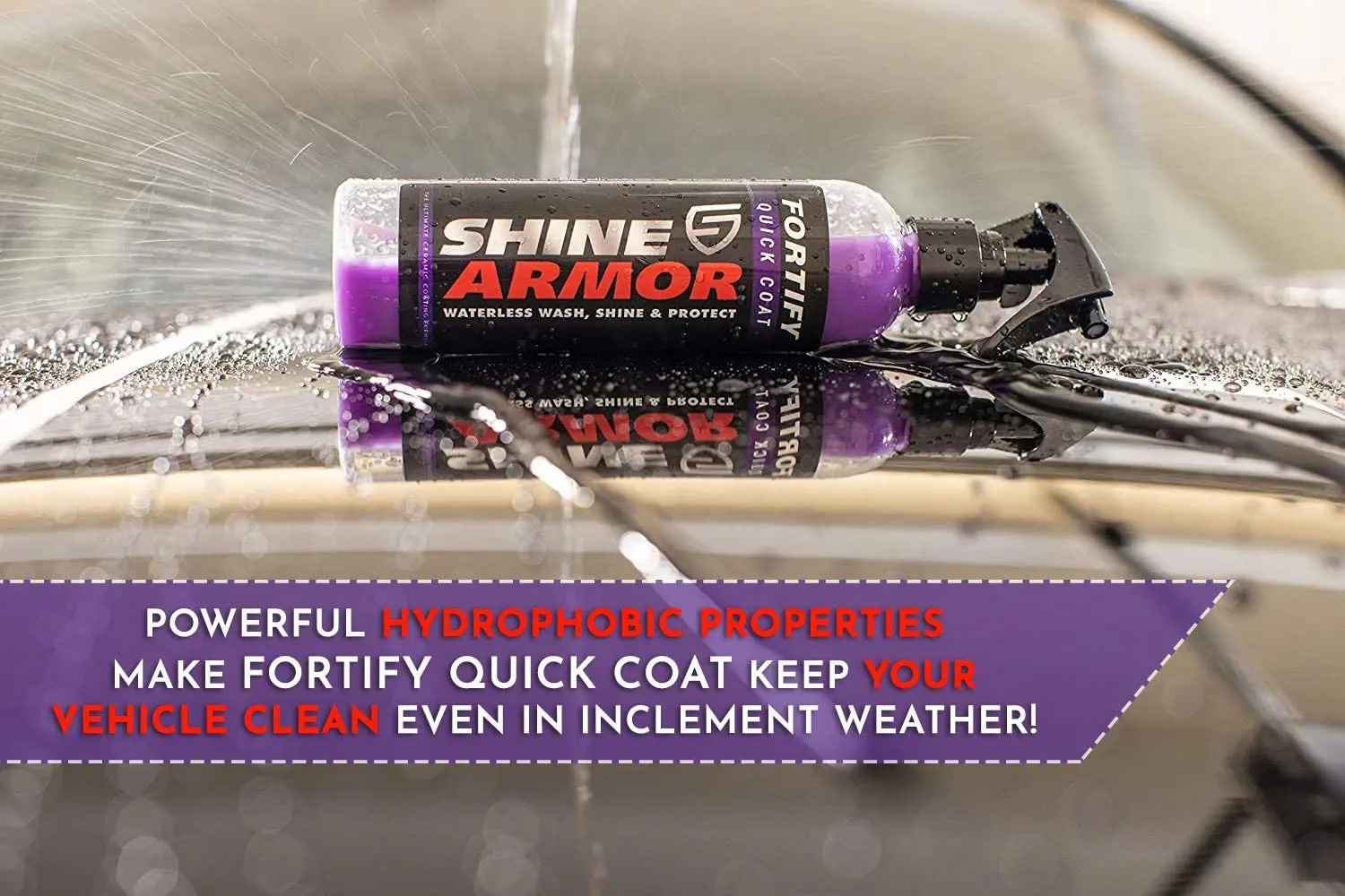 Восковое покрытие для автомобиля SHINE ARMOR Fortify Quick Coat водостойкое без воды |