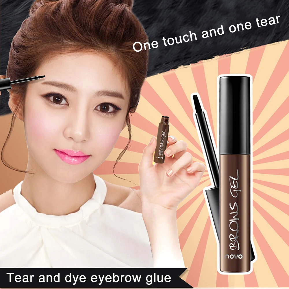 

2019 Brow Tattoo Long lasting Waterproof Peel-off Eyebrow Gel No Fade Eyebrow Dye Tattoo Liquid Brow Makeup 6g