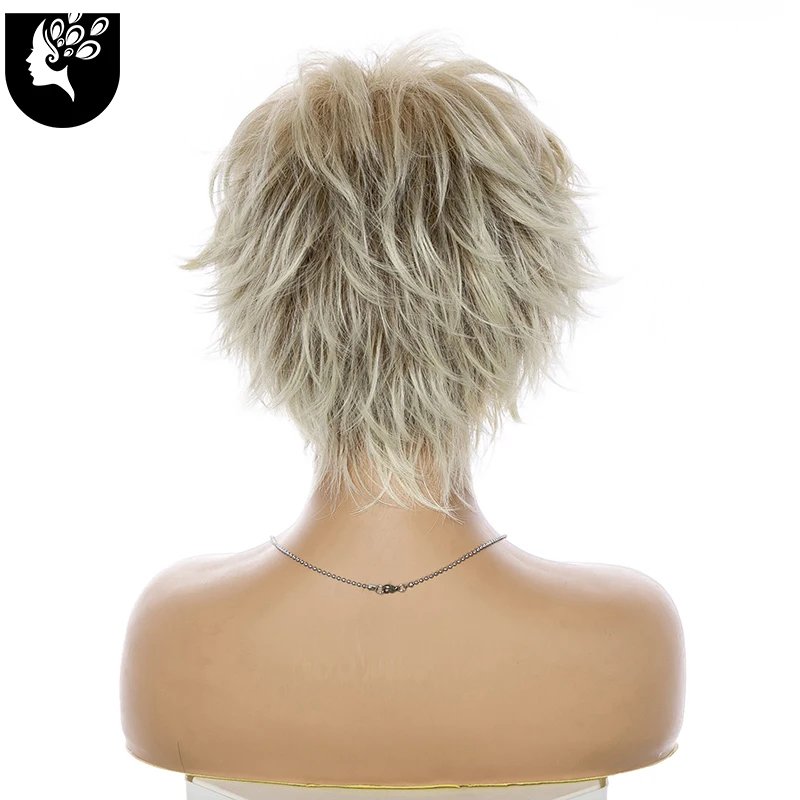 

YOUR BEAUTYShort Blonde Wig Light Brown Bob Wigs For Beautiful Women Perruque Heat Resistant Fiber Daily False Hair StraightWigs