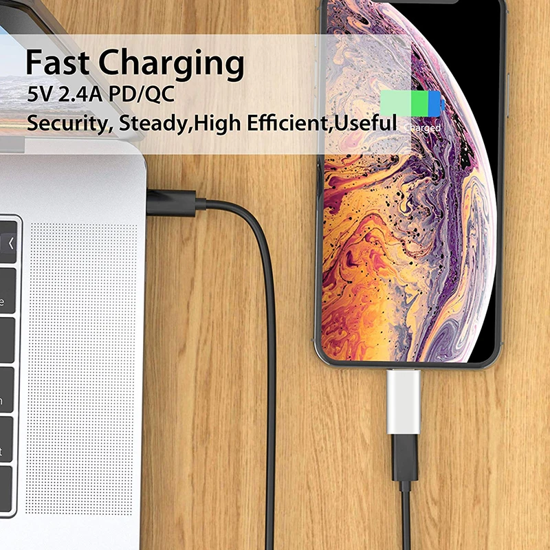 Адаптер для iphone с адаптером типа C 8 pin на Usb c разветвитель для iphone huawei P20 Pro samsung type c зарядное устройство адаптер Jack