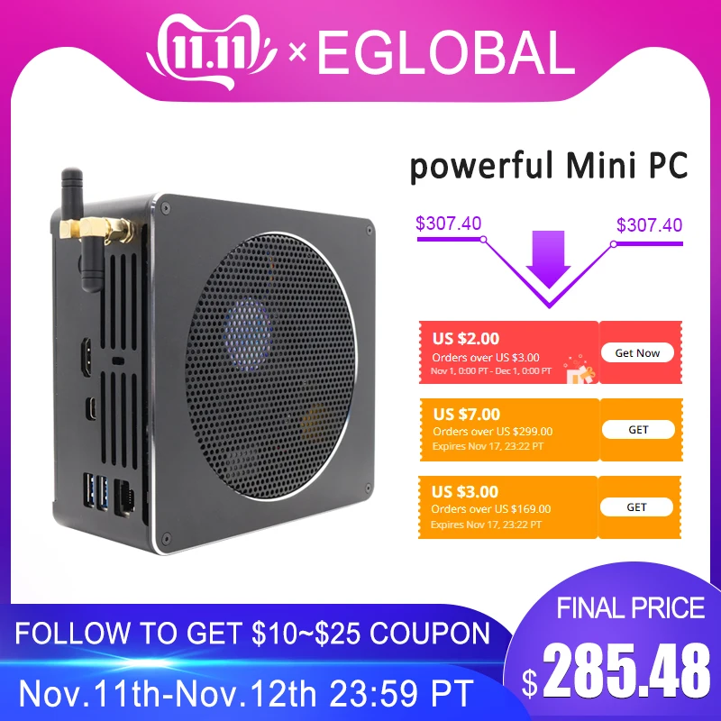 Мини ПК шесть ядер i7 8750H 9 Мб кэш Win 10 мини настольный ПК HDMI WiFi i7 8750 H/i5 8300H HTPC неттоп Мини DP HDMI Pakect PC