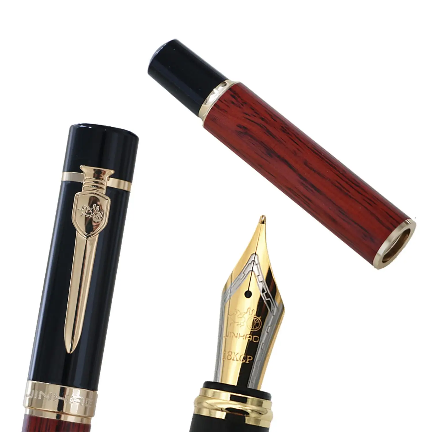 JinHao 650 или 8802 Роскошные дерево, перо 0,5 MM перо чернила высокого качества ручка для письма канцелярский школьный офисный принадлежности canetas