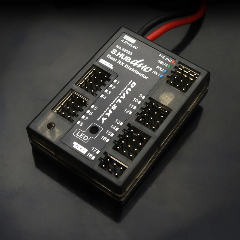 Dualsky S. Hub Duo 18-channel Power дистрибьютор Manager двойной приемник избыточный турбоджет