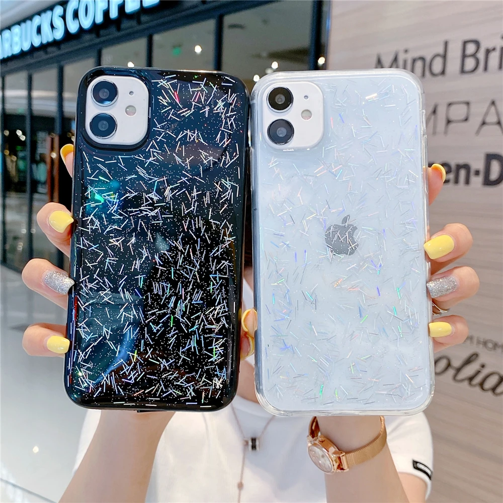 Блестящий чехол с лазерным дождём для Huawei Nova 5T 3i 5i 6i 6 7 SE Y9S Honor 7X 8X 8 9 V10 V20 P8 P9 LITE 2017 P10
