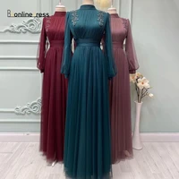 bbonlinedress moroccan caftan evening dresses embroidery appliques long party dress long sleeve arabic muslim party dresses