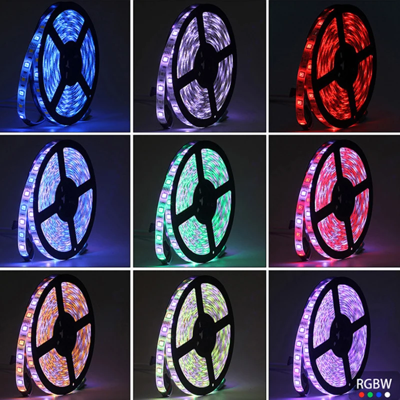 

12V LED Strip Light 5M RGB SMD 5050 Flexible Tape Diode White/WarmWhite 60 LEDS Strip Tape DC12V For Home kitchen Christmas