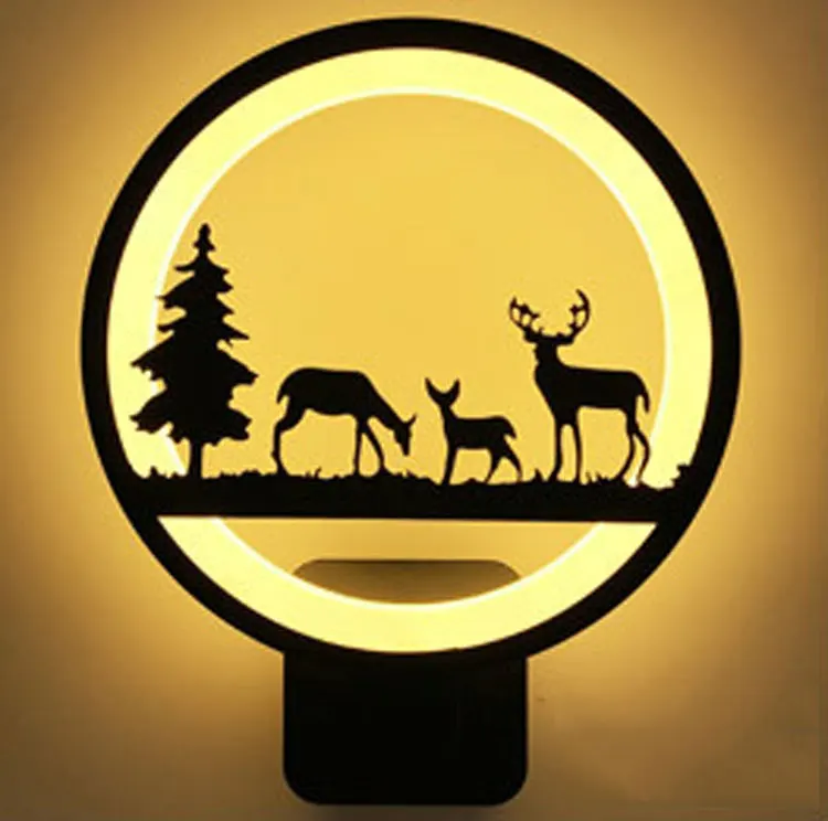 

wall lamp black frame