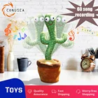 Танцующий кактус говорящая игрушка с 60 песнями кавайная милая мягкая плюшевая записывающая качели для танцев и раннего развития электрические игрушки для детей