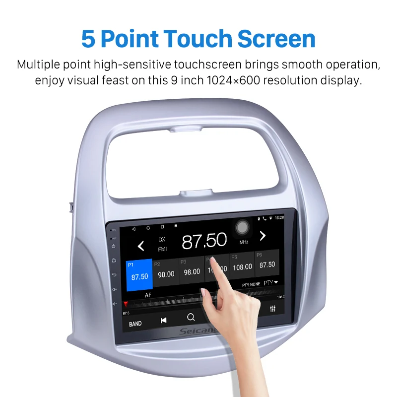 Автомобильный радиоприемник Seicane GPS для Chevy Chevrolet SPARK 2018 Android 10 0 с Bluetooth HD сенсорным