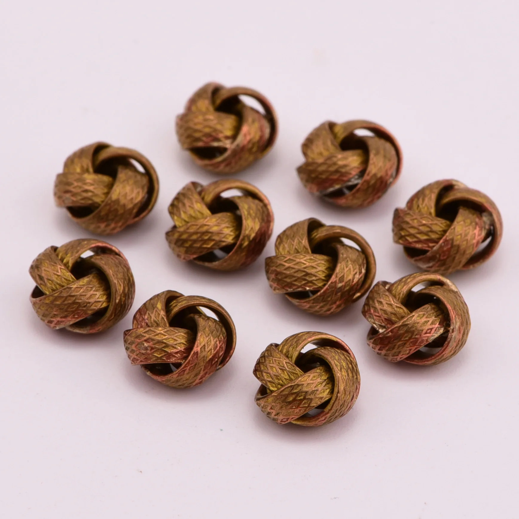 5 шт./лот zhu ru медь 9 мм витая веревка обмотка три петли круг завязанные бусины