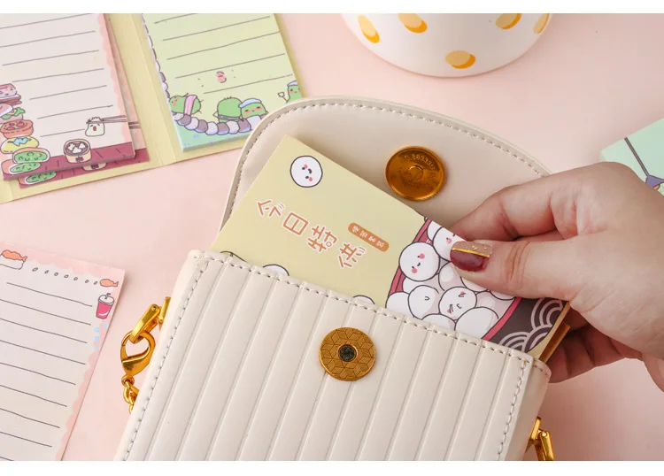 Kawaii мультфильм Животные блокнот милый канцелярский дневник Diy Липкие заметки 4 складной портативный Блокнот Школьные офисные поставки Papeleria