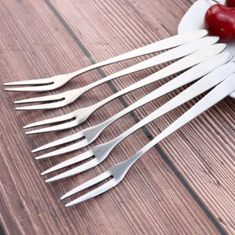 Кухонные инструменты 10 шт. мини вилки из нержавеющей стали для фруктов
