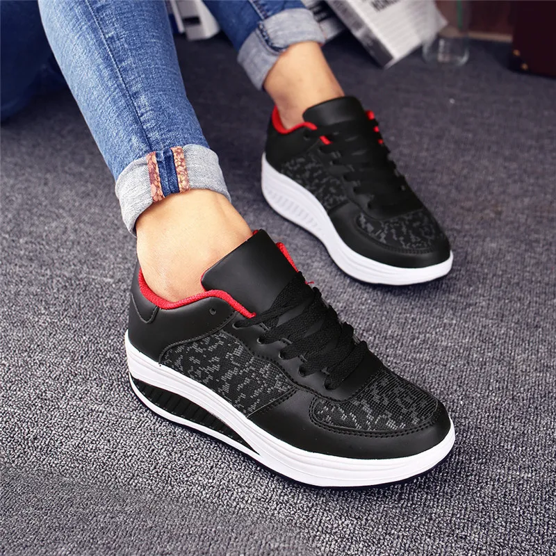 Platform Woman Vulcanize Shoes Big Size 42 Women Sneakers Casual Shoes Comfortable Fashion Black White Platform Sneakers Trend