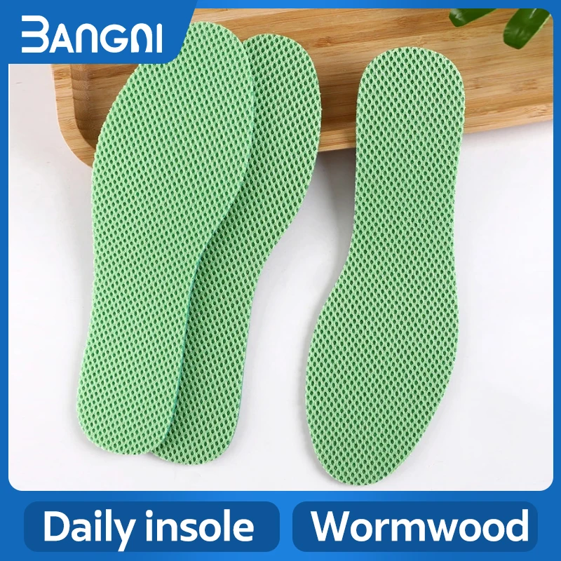 

BANGNI Peppermint Deodorant Insoles Women Men Cushion Pad Breathable Sweat-Absorbent All-Day Sports Insole for Shoes Inserts