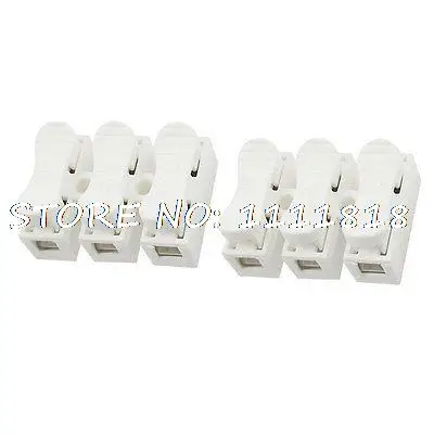 

2 Pcs 6mm Pitch 3 Pin 3P PCB Spring Terminal Blocks 10A 380V AC