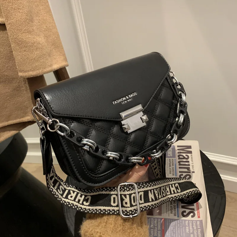 

Fashion Luxury Crossbody Bags For Women Casual Messenger Bag Korean Version Design Leather Female Chain Shoulder Ladie Handbag