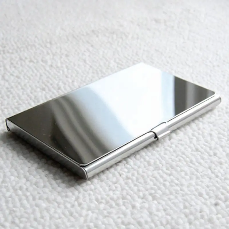 

K1AA Pocket Stainless Steel & Metal Business Card Holder Case ID Credit Wallet Silver