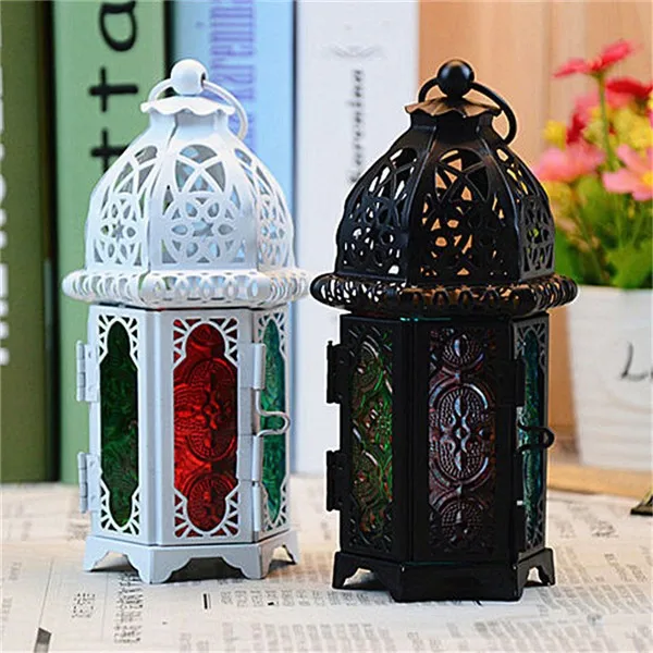 Классический марокканский декор ветрозащитные подсвечники Votive Железный