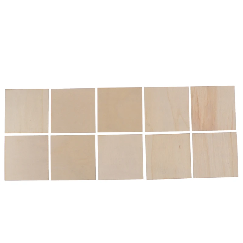 

10pcs/bag Wood Sheet Wooden Plate Model for DIY House Toys 100*100*1.5mm